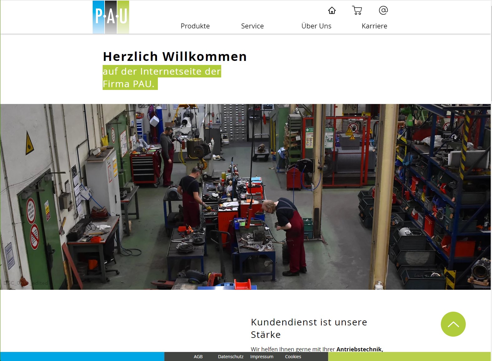 Webseite für einen Handwerksbetrieb