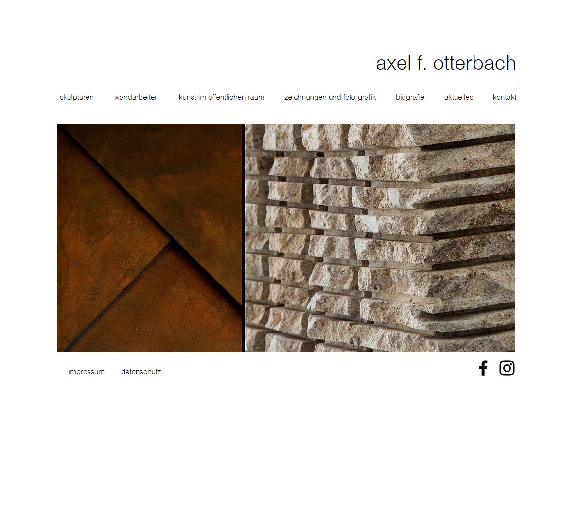 Webseite für einen Bildhauer