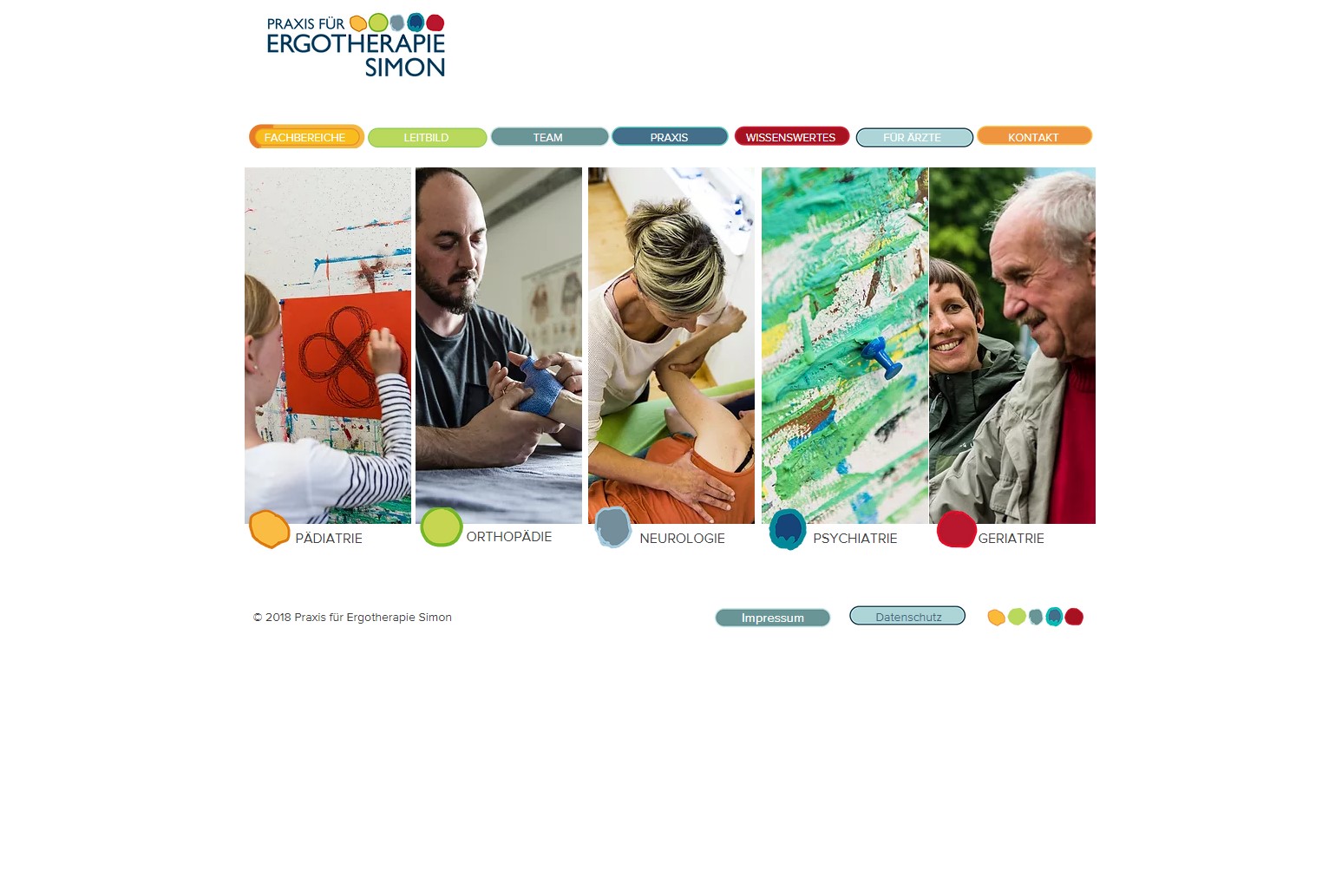 Webseite für eine Ergotherapie-Praxis